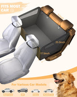 Dog Seat Cover For Back Seat- Heavy Duty Soft Bottom Car Hammock for Dog, With a Heightened Design Both Side,Fits Cars,Suv, and Mid-Size Trucks, Waterproof and Machine Washable,Black&Large Size.