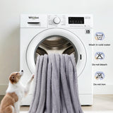 LINENLUX 1 Pack 3 Soft Fleece Dog Blanket for Pet Washable Warm Cat Puppy Fluffy Calming Flannel Grey Large