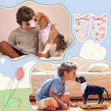 50 Pack Dog Bandanas Bulk Summer Spring Flower Dog Bandanas Pet Costume Dog Outfit Holiday Washable Scarf Pets Triangle Head Scarfs Bandanas Puppy Floral Dog Bibs for Girl and Boy