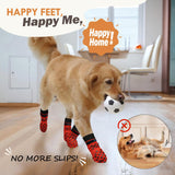 AIEDOULER Anti Slip Dog Socks to Prevent Licking Paws, Dog Shoes for Hot/Cold Pavement, Dog Boots on Hardwood Floors, Traction Control Dog Booties & Paw Protectors for Small Medium Large Senior Dogs