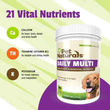 Load image into Gallery viewer, Pet Naturals Daily Multivitamin for Dogs, Veggie Flavor, 150 Chews - Yummy Chews with Amino Acids, and Antioxidants - Supports Energy, Metabolic Function and Pet Wellness
