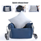 Amazon Basics Dog Car Seat, Pet Booster Car Seat for Small Medium Dogs, Outdoor Carrier Bed for Travel with Leash & Washable Cover