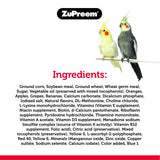 ZuPreem FruitBlend Bird Food, Bird Feed Pellets for Cockatiel, Lovebird, Quaker, Small Conure, Lorikeet, ZuPreem Core Nutrition with Natural Fruit, Cockatiel Food, Conure Feed, (Medium, 10 lb Bag)