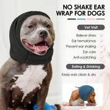 KOESON Dog Calming Hoodie, Soft & Adjustable No Shake Ear Wrap for Dogs Hematoma, Noise Protection Dog Head Muffs, Anxiety Relief Ear Cover for Dogs for Fireworks, Separation, Drying, Thunder