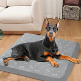 Waterproof Dog Bed Cover, Removable Dog Bed Covers Replacement Washable with Smooth Zipper, Indoor/Outdoor, Bone Print 44 x 54 x 4 Inch for Dog/Cat, Cover Only
