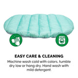 Furhaven Outdoor Travel Dog Bed for Small Dogs w/ Carry Bag, Washable & Foldable, Great for Crates & Kennels - Trail Pup Travel Pillow Mat w/ Stuff Sack Bag - Aqua/Granite Gray, Small