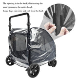 WODEGOU Large Dog Stroller Rain Cover, EVA Transparent Waterproof Windproof Snowproof Cover, Dog/Pet/Cat Stroller Rain Cover for Outdoor, Pet Supplies