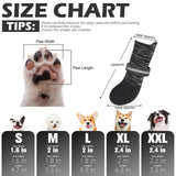EXPAWLORER Anti Slip Dog Socks to Prevent Licking Paws, Shoes for Winter Snow, Boots & Paw Protectors with Grippers, Waterproof Booties for Hardwood Floors for Small Medium Large Senior Dogs Black S