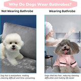 Petyoung Pet Bathrobe Dog Pajama Thickened Hooded Bathrobe Quick Drying and Super Absorbent Dog Bath Towel Soft Pet Nightwear for Puppy Small Dogs Cats