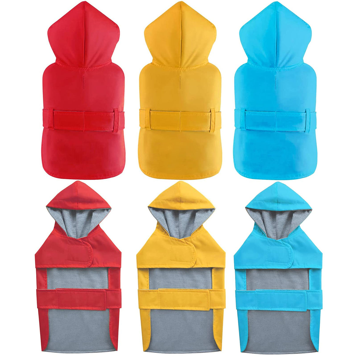 LeerKing Raincoat for Dogs - Hooded with Leash Hole, Waterproof Double Layer Coat Jacket with Lining, 10 Sizes for Small Medium and Large Dogs,Yellow,3XL