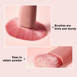 5pc Makeup Brush Set with Mirror & Storage Box – Portable Multifunctional Powder/Blush Brush, Mini Foundation & Eyeshadow Brushes for On - the - Go Beauty Touch - Ups