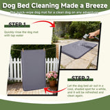WAYIMPRESS Dog Crate Pad, Double-Sided Waterproof Crate Mat Bed, Outdoor Kennel Mat Pet Sleeping for Medium Large Dogs, Clooling, Waterproof, Wipeable, Anti-Slip, Kennel Pads 35 x 22 Inch, Dark Gray