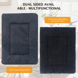 Vetasac Reversible Dog Bed Mat with Plush and Corn Velvet,Soft Warm Pet Cushion, Dual Purpose Washable Sleeping Mattress Bed for Small Medium Large Dog and Cat XB004 (30"x20", Dark Grey)