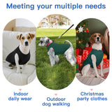 3 Pack Dog Fleece Sweater -Green-XS,Stretchy Pullover Vest | Warm Sweatshirt for Puppy Homewear,Soft Winter Shirt,Layering Under Jackets,Holiday Season Dog Clothes