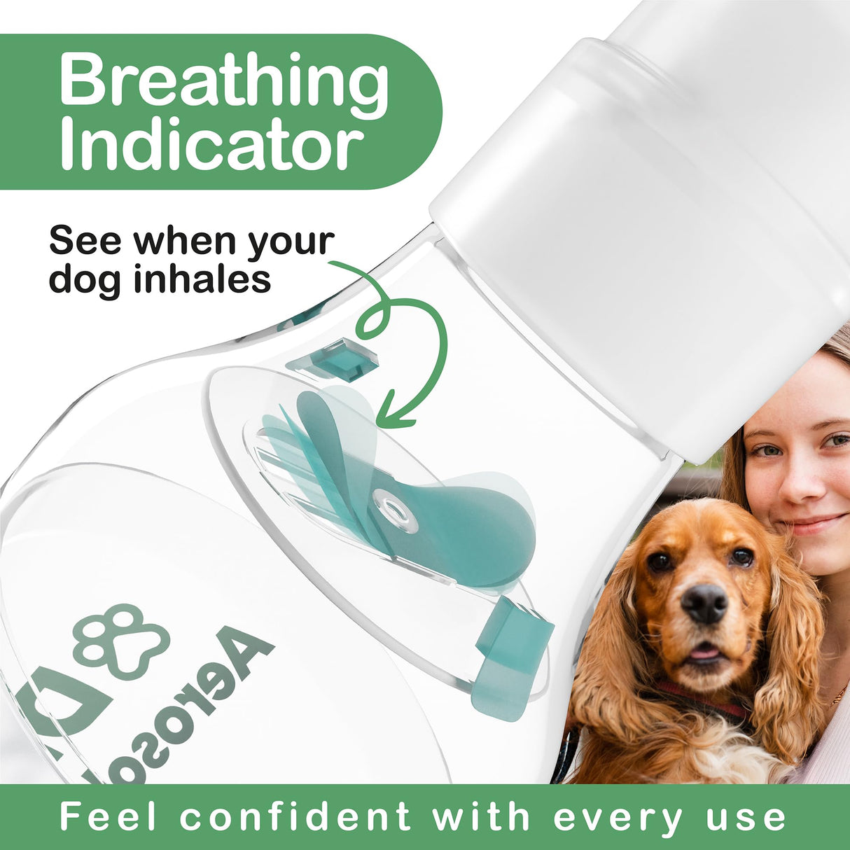 Dog Aerosol Chamber (3 Masks) – Canine Inhaler Spacer for Dogs – Includes 3 Masks to Fit All Dogs (Premium Quality)