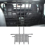 Car Rear Seat Isolation Barrier Net Back Pet Dog Seat Divider for Wrangler JK JL Unlimited 2007-2025 Gladiator JT Truck 2 Door 4 Door for Pet Children Safe Drive (Black)