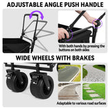 TKYZ Large Dog Stroller Cart,Foldable Dog Wagon Cart for Medium & Large Dogs with Tailgate