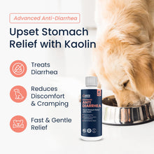 Load image into Gallery viewer, Vets Preferred Anti-Diarrhea &amp; Gas Relief for Dogs – Kaolin Formula to Soothe Upset Stomach &amp; Support Digestive Health – All Breed &amp; Size Dogs – 8 fl oz Liquid – Made in USA
