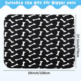 Eccliy 20 Pcs Puppy Blanket Pet Soft Fleece Dog Blankets Warm Felt Throw Sleep Mat Bed Covers for Doggie Puppy Pet Dogs Cat, 20 Styles(39 x 27.6 Inch,Mix)