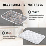 Dekeyoo Dog Crate Mat, Soft Reversible Pet Bed Pad with Short Plush, 60x90cm, 2cm Thick, Machine Washable Mat for Small Dogs and Cats, Fits 90cm Crates