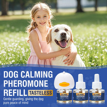 Load image into Gallery viewer, Dog Pheromone Calming Diffuser 4 In 1 Appeasing Pet Pheromones Diffuser to Calm Kit (Plug in+ 3 Pack 48ml Refill) for Anxiety Relief Reduce Barking Aggression Fighting Stress 90 Day Supply(Tasteless)
