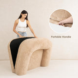 EHEYCIGA Foldable XXL Dog Bed for Large Sized Dog, 54"x38"x7.5" Faux Fur Fluffy Pet Couch Bed, Orthopedic Calming Memory Foam Big Pet Bed, Washable Pet Sofa Bed with Non-Slip Bottom, Camel