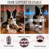 AIEDOULER Anti Slip Dog Socks to Prevent Licking Paws, Double-Sided Grippy Dog Socks for Hardwood Floors, No Twist Paw Protector for Hot/Cold Pavement, Dog Booties for Small Medium Large Senior Dogs