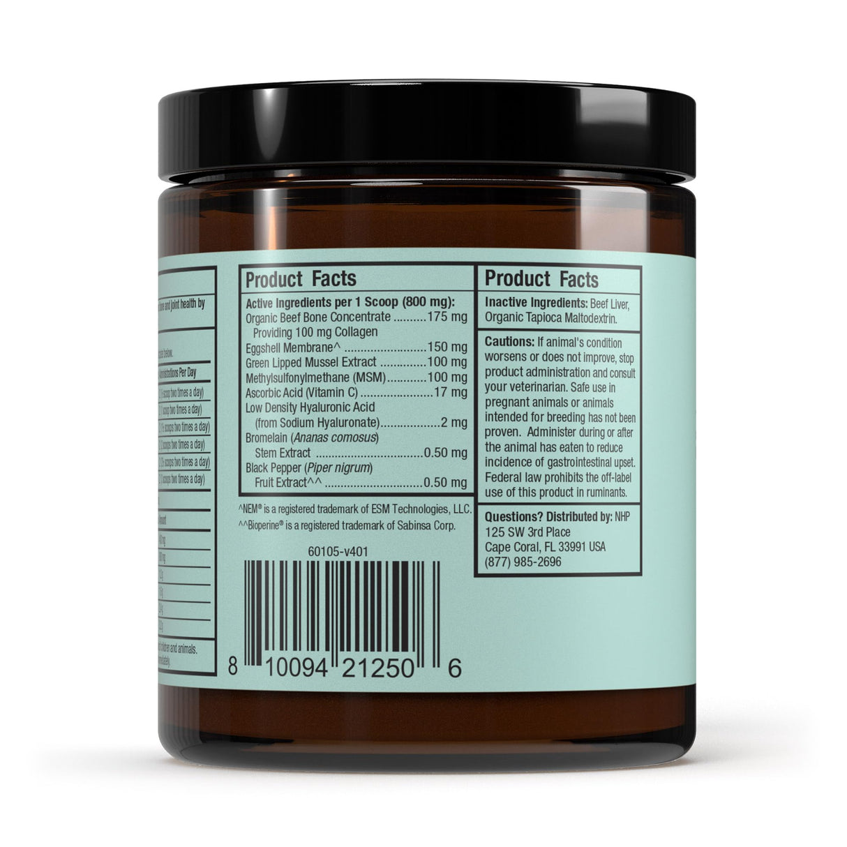 Dr. Mercola Bark & Whiskers Joint Support - Joint & Cartilage Support for Cats & Dogs - with Collagen, MSM, Green-Lipped Mussel Extract & Hyaluronic Acid - 1.69 oz
