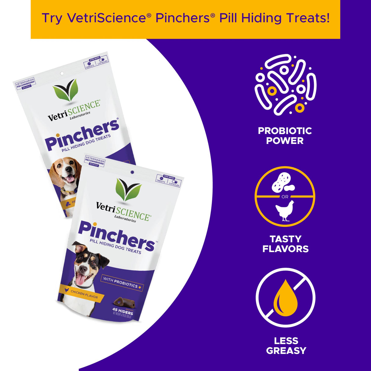 VetriScience Extra Strength Healthy Gut & Digestion Chewable Tablets, Probiotic BD Digestive Enzyme Supplement for Dogs, Probiotics and Enzymes Soothe Gut and Bowel Discomfort, Chicken, 120 Count