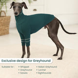 OUOBOB Greyhound Dog Sweater, Italian Greyhound Coat for Large Dogs, Whippet Pullover Turtleneck Stretchy Knit Sweatshirt, Greyhound Thermal Clothes Pajamas Sighthounds Jumpsuit for Cold Weather XXL