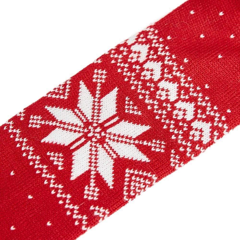 Blueberry Pet Christmas Fair Isle Dog Scarf in True Red, Large