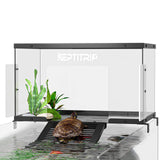 Turtle Basking Platform & Dock - Stainless Steel Turtle Ramp, Non-Slip Surface - Fits 10-13 Inch Wide Aquariums