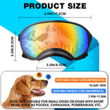 Pacify Dog Goggles for Large Dogs, UV Protection Dog Sunglasses with Adjustable Strap for Medium Large Dog Pet Glasses (Clear)