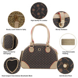 Betop House Fashion Dog Carrier PU Leather Dog Handbag Dog Purse Cat Tote Bag Pet Cat Dog Hiking Bag, Brown, Small 38 * 23 * 17cm