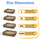 Washable Orthopedic Large Dog Bed - Big Dog Beds with Removable Waterproof Cover and Non-Slip Bottom XL Large Pet Beds with Bolster Extra Large Dogs Bed