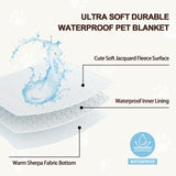 Yaning Waterproof Blanket for Dog Cat or Adult, Cute 3D Textured Flower Dog Blanket for Bed Couch Sofa, Soft Liquid Pee Proof Pet Furniture Protector, 50"x60", Pink