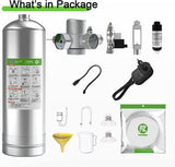 FZONE 5.5L Aquarium CO2 Generator System Carbon Dioxide Reactor Kit with Regulator and Needle Valve for 600-800g Raw Material