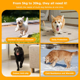 KUPAO Dog Socks 12 Pack to Prevent Licking Paws, Anti Slip Dog Booties and Paw Protectors for Hardwood Floors Hot Pavement, Suitable for Small Medium Large Senior Dogs - Size Large,Brown
