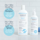 Veterinary Formula Flea and Tick Bundle – Prevention Spray for Dogs, 8 oz + 16 oz Shampoo for Dog Flea & Tick Control