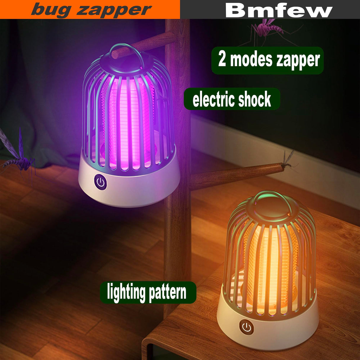 Bug Zapper, Electric Mosquito Zapper, Portable Rechargeable Mosquito Killer