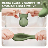 Dog Boots for Hot Pavement & Cold Weather – Ultra-Elastic Silicone, Easy On/Off Dog Shoes for Protects Paws & Prevents Licking, High Grip Non-Slip Dog Booties for Beach & Snow (Green, Small)