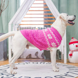 SCIROKKO Warm Winter Pink Dog Sweater - Female Cold Weather Pet Clothes for Small Medium Large Dogs Girl Indoor Outdoor, Soft Classic Knit Puppy Apparel Coat