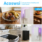 Acoswsi Indoor Fly Trap Plug in, Flying Insect Trap with Blue UV Light, Fruit Fly & Gnat Trap for Indoors, Mess-Free Bug Catcher for Home, 1 Device + 5 Refill Glue Cards