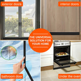 Ormein Door Draft Stopper, Adjustable Weather Stripping Seal for Cold Insulation, Bottom/Under Sweep for Exterior & Interior Doors, Seal Blocker Noise, Black, 39 inches