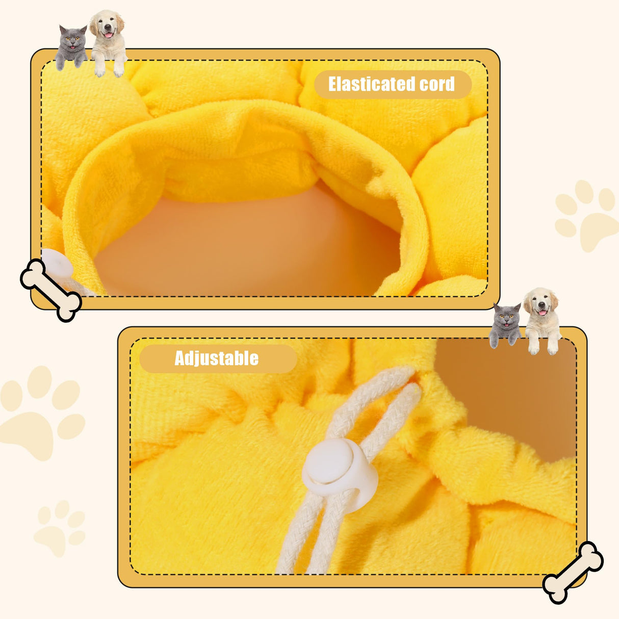 HOMBYS Soft Dog Cone for Dogs and Cats, Cute & Fluffy Flower Shape for Claming, Adjustable Dog Collar Alternative After Surgery, Protective Elizabethan Collar for Dogs Recovery & Stop Licking, M