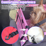 UHANBUT Pet Car Seat, Breathable & Waterproof Oxford Dog Car Booster Seats with Seat Belt and Mesh Window, Portable Foldable Travel Look Out Bag for Small Medium Dogs & Cats (Pink, 1PC)