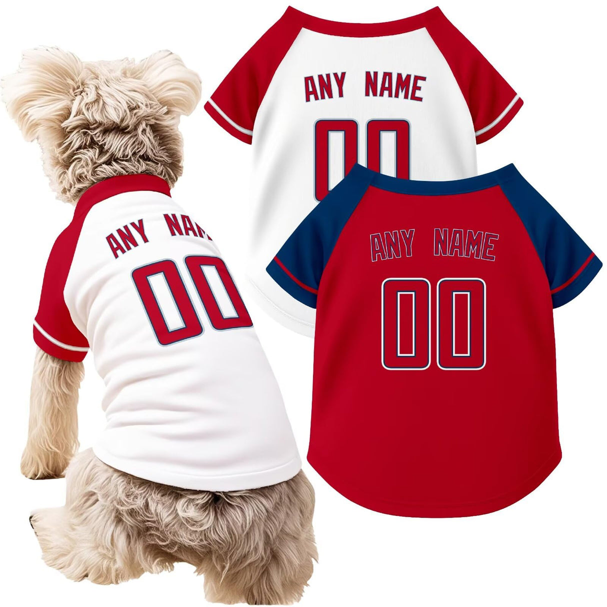 ANTKING Los Angeles A Dog T-Shirt Jersey Style Custom Name and Number Pet Clothes Gifts