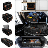 Car Trunk Organizer and Storage with Lid & Removable Leakproof Cooler Bag, Car Accessories 6 Removable Dividers for Custom Space, Collapsible Large Trunk Organizers Interior for SUV Sendan with Cover
