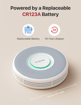 X-Sense Smart Smoke Detector with Voice Alerts and 17 Locations, Wi-Fi Smoke Alarm with SBS50 Base Station (Not Included), Test from APP, Wireless Interconnected Fire Alarm, Model XS0B-MR, 1-Pack