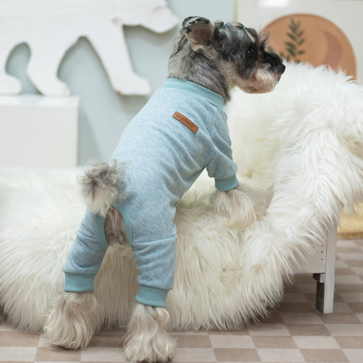 PUPTECK Dog Pajamas for Small Medium Large Sized Dogs, Stretchy Dog Pjs Onesie Clothes Soft Fleece Sweaters Puppy Cat Outfits Pet Jumpsuit